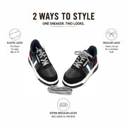 West Port Versatile Court Sneakers (RANGER-68-BLACK)