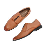 Men Premium Leather Teak Formal Oxford Shoes (Reform-52-Teak)