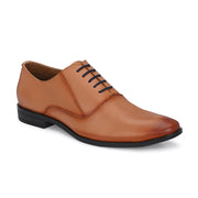 Men Premium Leather Teak Formal Oxford Shoes (Reform-52-Teak)