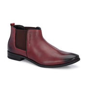 Men Premium Leather Bordo Chelsea Boot (Reform-85-Bordo)