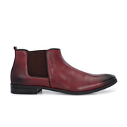 Men Premium Leather Bordo Chelsea Boot (Reform-85-Bordo)