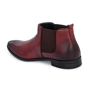 Men Premium Leather Bordo Chelsea Boot (Reform-85-Bordo)