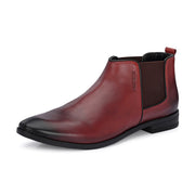 Men Premium Leather Bordo Chelsea Boot (Reform-85-Bordo)