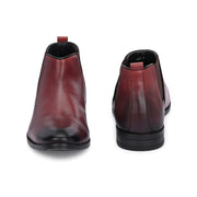 Men Premium Leather Bordo Chelsea Boot (Reform-85-Bordo)