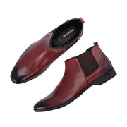 Men Premium Leather Bordo Chelsea Boot (Reform-85-Bordo)