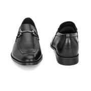 Men Premium Leather Classic Loafers (REGAL-10-BLACK)