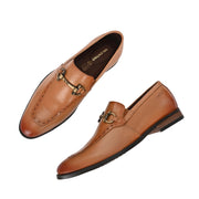 Men Premium Leather Classic Loafers (REGAL-10-TAN)