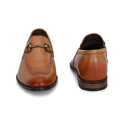 Men Premium Leather Classic Loafers (REGAL-10-TAN)