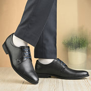 Men Premium Leather Black Lace-Up Formal Shoes (Regal-60-Black)