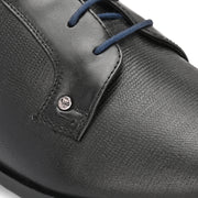 Men Premium Leather Black Lace-Up Formal Shoes (Regal-60-Black)