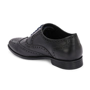 Men Premium Leather Formal Brogue Shoes - Black (Regal-70-Black)