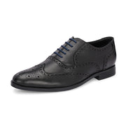 Men Premium Leather Formal Brogue Shoes - Black (Regal-70-Black)