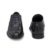 Men Premium Leather Formal Brogue Shoes - Black (Regal-70-Black)
