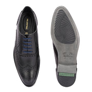 Men Premium Leather Formal Brogue Shoes - Black (Regal-70-Black)