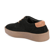 West Port Men Premium Suede Leather Casual Derby (Rocker-51-Black)