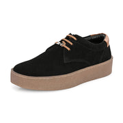 West Port Men Premium Suede Leather Casual Derby (Rocker-51-Black)