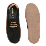 West Port Men Premium Suede Leather Casual Derby (Rocker-51-Black)