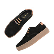 West Port Men Premium Suede Leather Casual Derby (Rocker-51-Black)