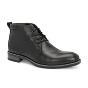 Men Premium Leather Black Chukka Boots (Royale-75-Black)