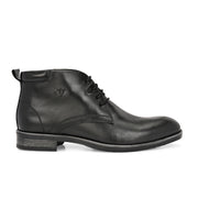 Men Premium Leather Black Chukka Boots (Royale-75-Black)