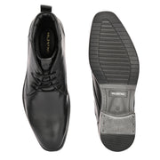 Men Premium Leather Black Chukka Boots (Royale-75-Black)