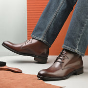 Men Premium Leather Brown Chukka Boots (Royale-75-Brown)