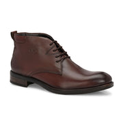 Men Premium Leather Brown Chukka Boots (Royale-75-Brown)