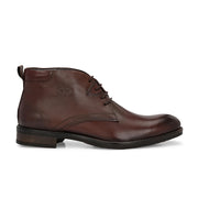 Men Premium Leather Brown Chukka Boots (Royale-75-Brown)