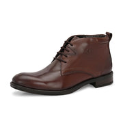 Men Premium Leather Brown Chukka Boots (Royale-75-Brown)