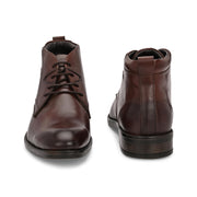 Men Premium Leather Brown Chukka Boots (Royale-75-Brown)
