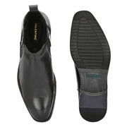 Men Premium Leather Ankle Chelsea Boot (Royale-80-Black)