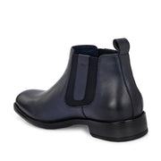 Men Premium Leather Ankle Chelsea Boot (Royale-80-Blue)