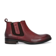 Men Premium Leather Ankle Chelsea Boot (Royale-80-Bordo)