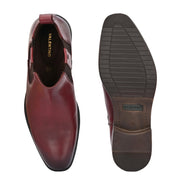 Men Premium Leather Ankle Chelsea Boot (Royale-80-Bordo)