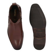 Men Premium Leather Ankle Chelsea Boot (Royale-80-Brown)
