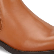 Men Premium Leather Ankle Chelsea Boot (Royale-80-Tan)