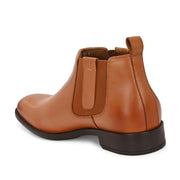 Men Premium Leather Ankle Chelsea Boot (Royale-80-Tan)