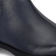 Men Premium Leather Ankle Side Zipper Boot (Royale-81-Blue)