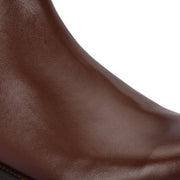 Men Premium Leather Ankle Side Zipper Boot (Royale-81-Brown)