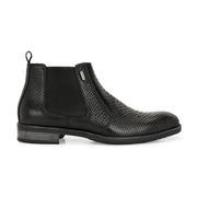 Men Premium Leather Black Chelsea Boot (Royale-88-Black)