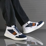 West Port High-Top Sneakers (SAILOR-75-BLUE-WHITE)