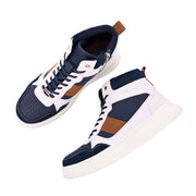 West Port High-Top Sneakers (SAILOR-75-BLUE-WHITE)