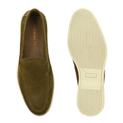 West Port Men Trendy Leather Loafers (Thrive-10-Olive)