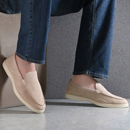 West Port Men Trendy Leather Loafers (Thrive-10-Sand)