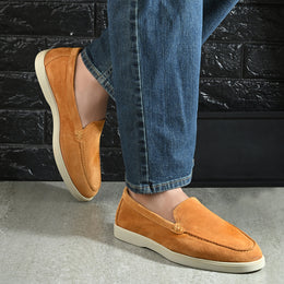 West Port Men Trendy Leather Loafers (Thrive-10-Tan)