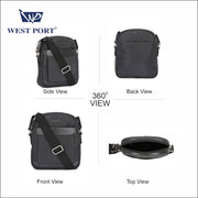 West Port Urban Messenger Crossbody Sling Bag – Smart & Handsfree (URBAN MESSENGER-BLACK)