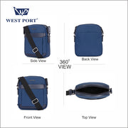 West Port Urban Messenger Crossbody Sling Bag – Smart & Handsfree (URBAN MESSENGER-NAVY)