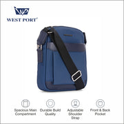 West Port Urban Messenger Crossbody Sling Bag – Smart & Handsfree (URBAN MESSENGER-NAVY)