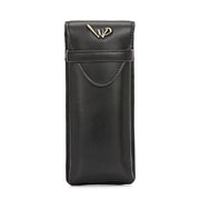 West Port Premium Leather Stylish Protective Eyewear Case For Sunglasses & Spectacles (UUT-AO-01-BLACK)
