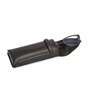 West Port Premium Leather Stylish Protective Eyewear Case For Sunglasses & Spectacles (UUT-AO-01-BLACK)